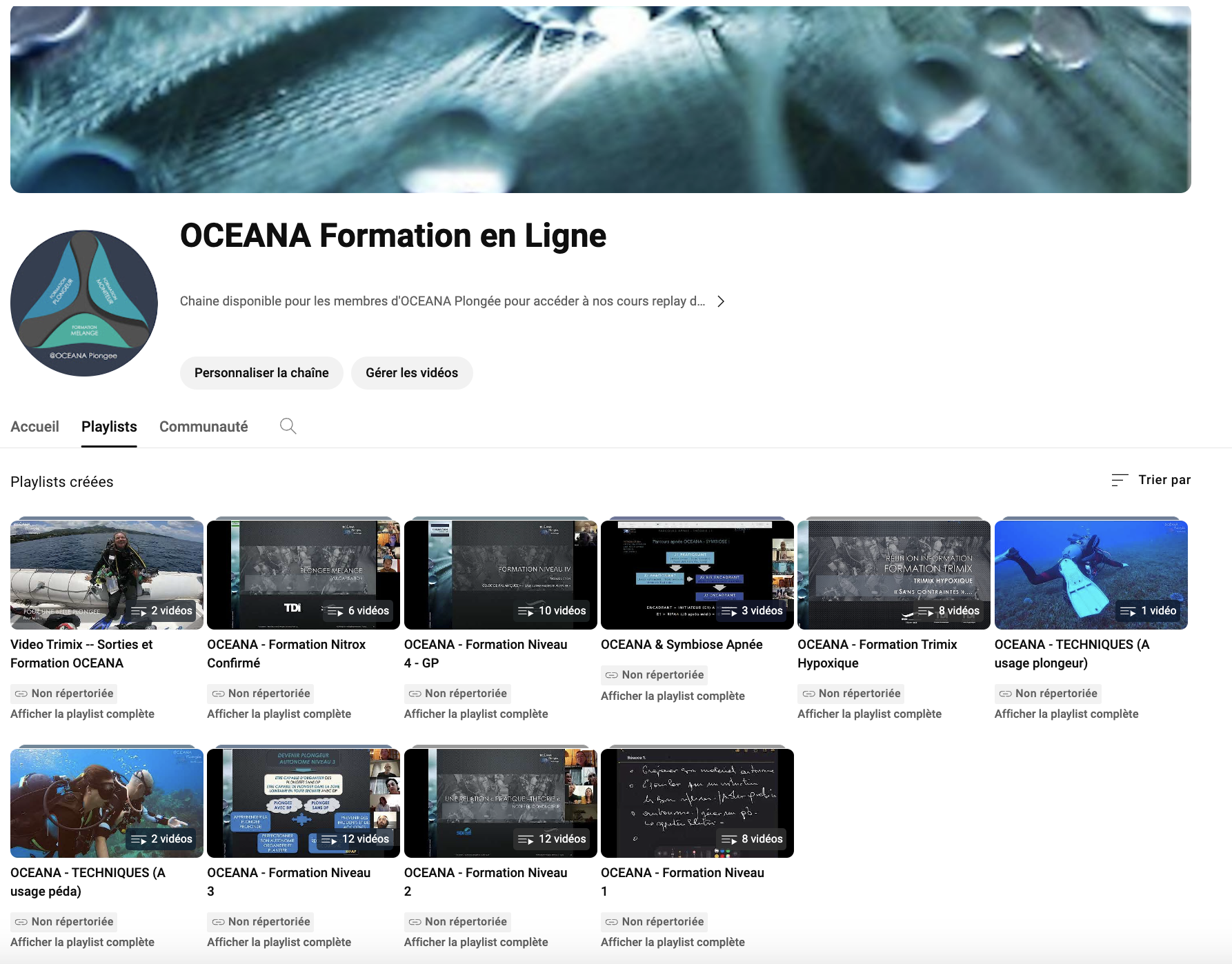 Dec 20 - Création chaine OCEANA Formation