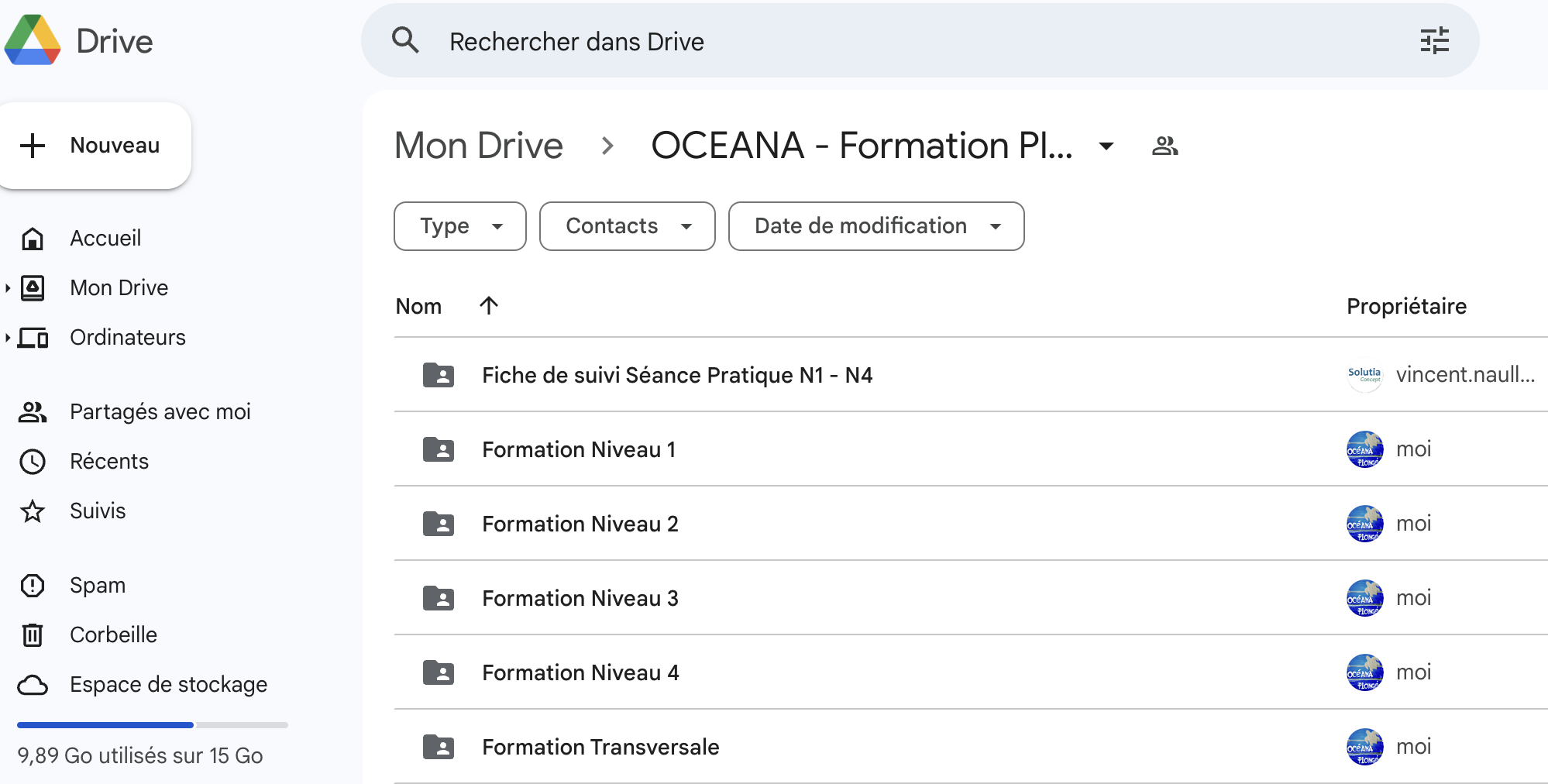 Dec 21 - Création d'un Drive pour partager les cours (AIR)
