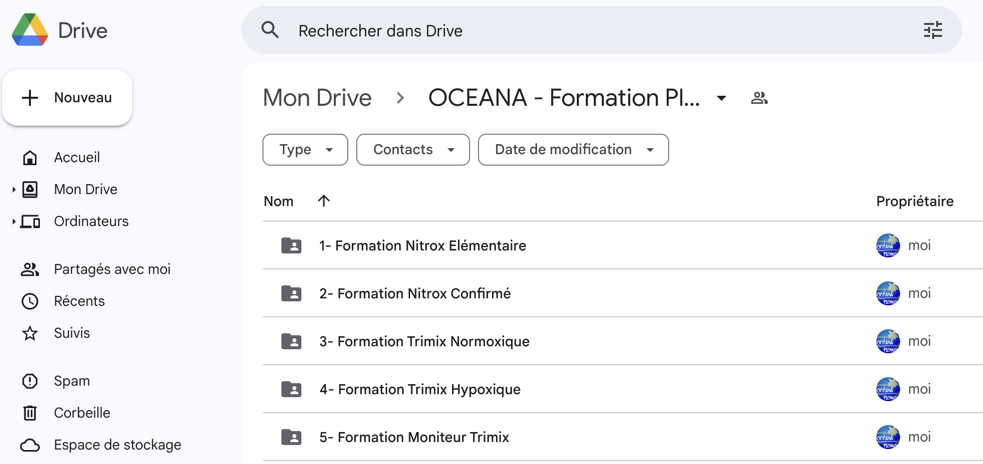 Mai 22 - Création d'un Drive pour partager les cours (Mélange)